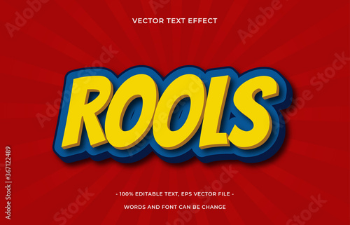 Rools editable text effect