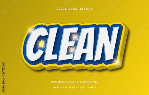 Clean editable text effect