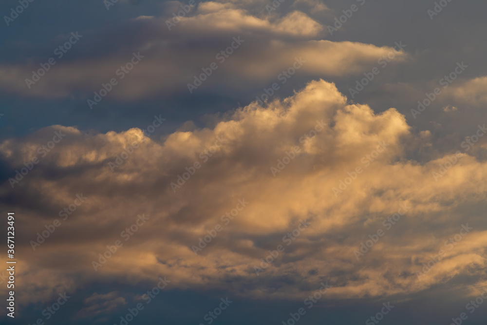 Heaven. Cumulus vanilla clouds. Natural background.