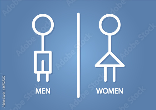 Man & Woman modern icon, vector illustration