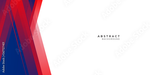 Modern blue red wide banner background for presentation design. Suit for social media post stories design template