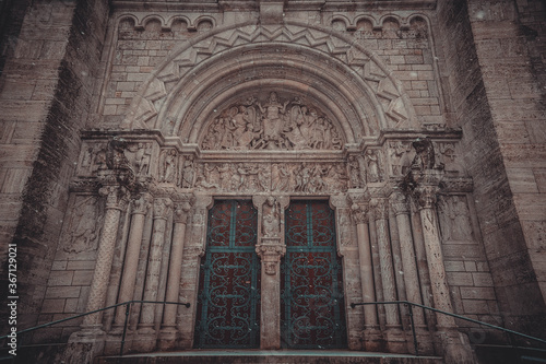 Liebfrauenkirche or Church of Our Lady entrance decoration in Trier  the oldest city of Germany