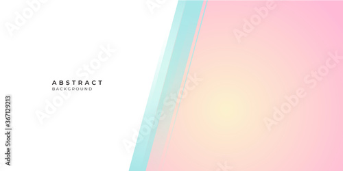 Abstract modern background gradient pastel pink yellow blue green color. Pink yelllow white gradient with stylish line and square decoration suit for presentation design.