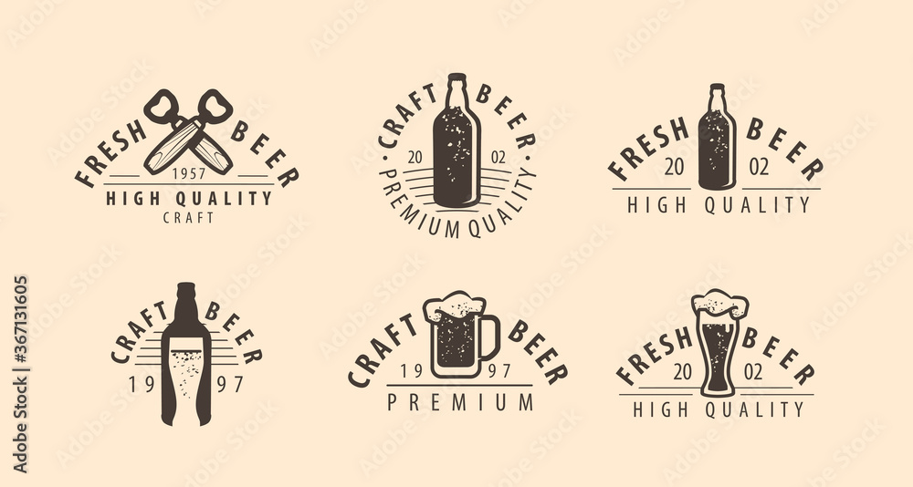 Beer symbol or label. Pub, brewery, drink concept