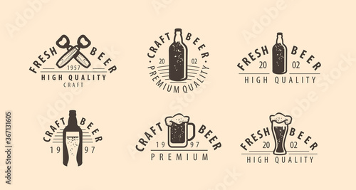 Beer symbol or label. Pub, brewery, drink concept
