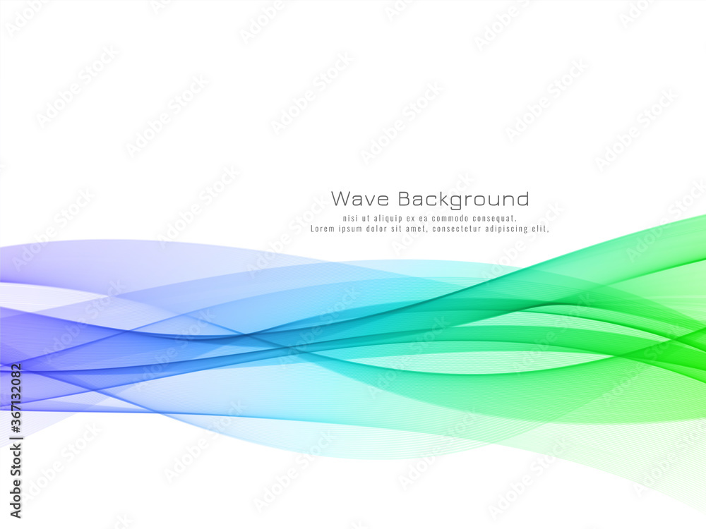 Obraz premium Modern colorful wave decorative background