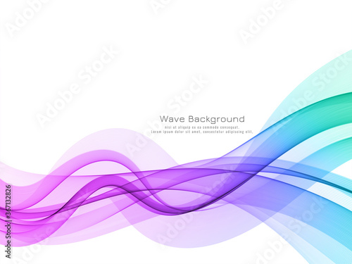 Abstract colorful wave modern background