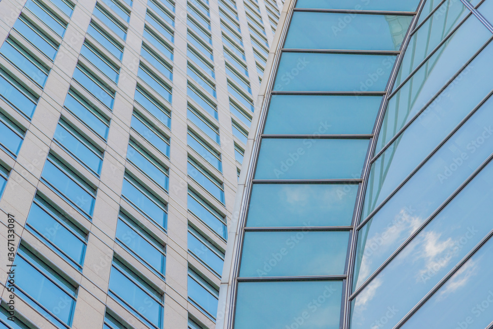 A typical view in Canary Wharf