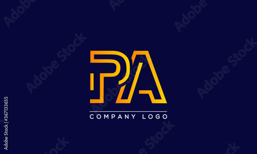 Creative letters PA or AP Logo Design Vector Template. Initial Letters PA Logo Design	
