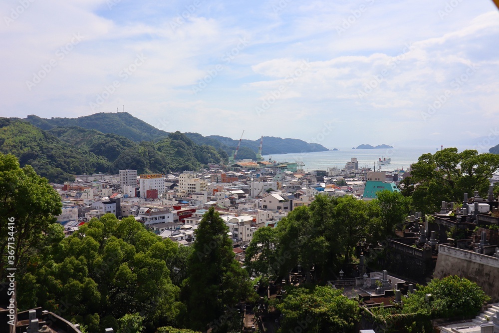 愛媛県八幡浜市　中心市街地風景