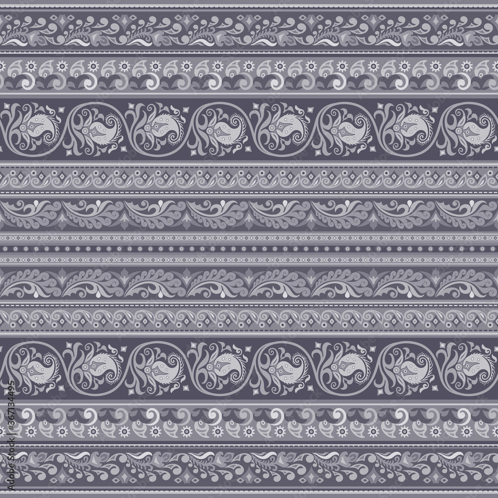 Abstract ethnic floral pattern, vector background Abstract ethnic floral pattern, vector background