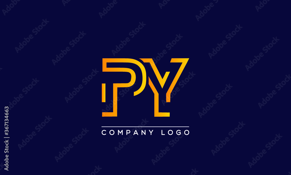 Creative letters PY Logo Design Vector Template. Initial Letters PY Logo Design	