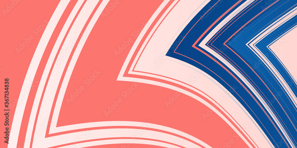 Fototapeta premium Modern simple abstract red blue presentation background with curve wave lines texture pattern