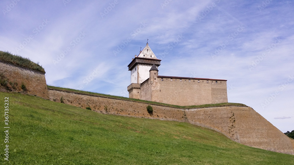 Narva Castle, bottom-up view, south side. Narva Castle, bottom-up view, south side.