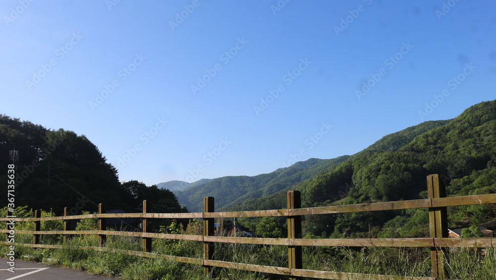 fence in the mountains