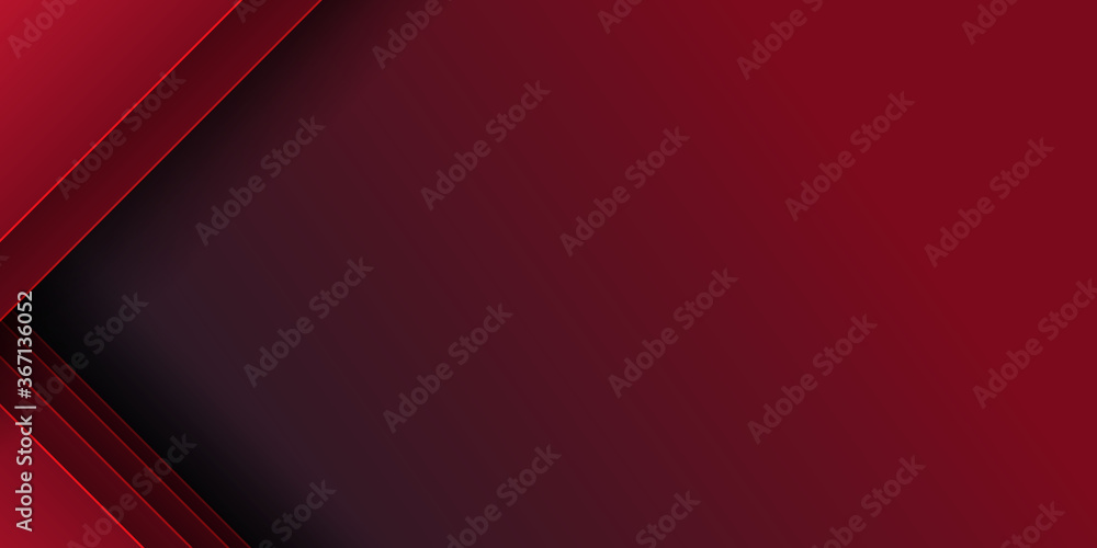 Obraz premium Modern abstract 3D dark red maroon black presentation background banner design