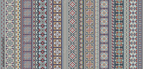 Abstract ethnic stripe pattern, vector background
