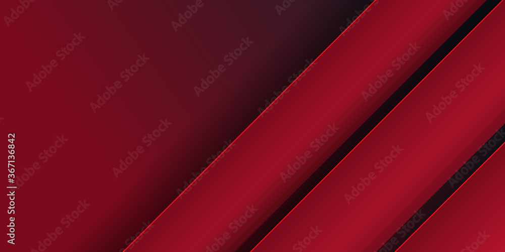 Obraz premium Modern abstract shiny red overlap 3D layers on red presentation background