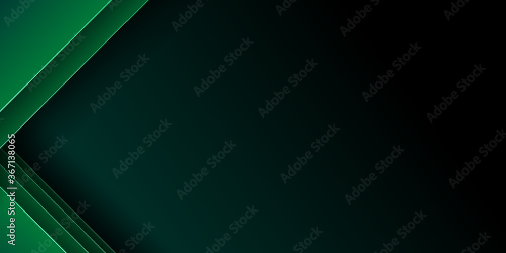 Modern abstract green black presentation background with business and corporate concept