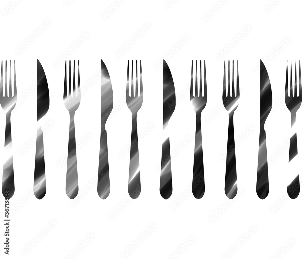 fork and knife illustration on white background fork and knife illustration on white background
