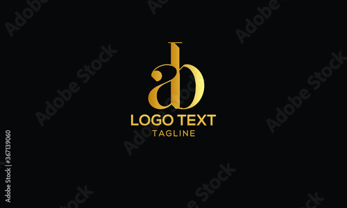 AB Lowercase Letter Logo Design Template Vector