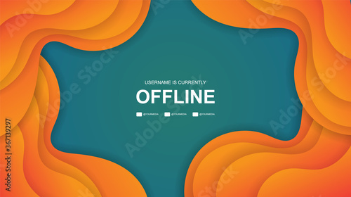 Abstract offline twitch banner design. - Vector 