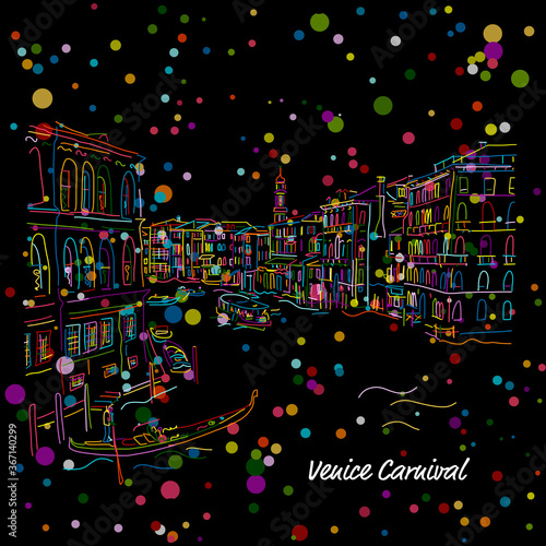 Venice, Grand Canal. Sketch for your design