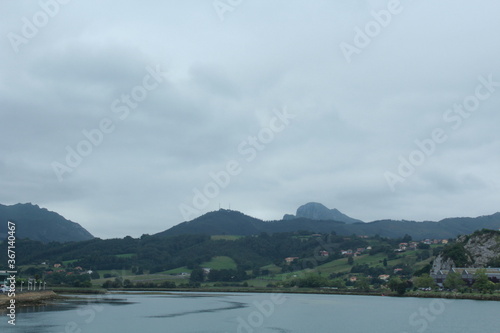 lake and mountains in Ribadesella (Asturias, Spain)