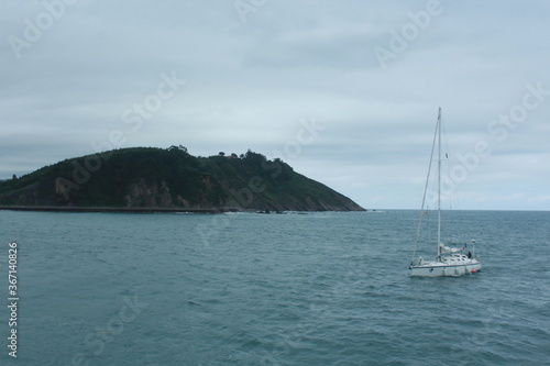 boats on the lake in Ribadesella (Asturias, Spain)