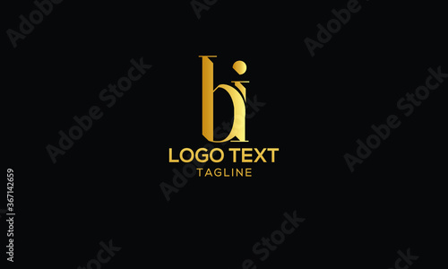 BI Lowercase Letter Logo Design Template Vector