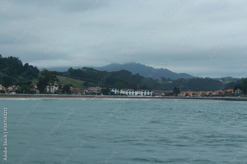 view of the bay of ribadesella (asturias, spain)