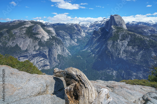Canvas Print hiking to glacier point in yosemite national park in california, usa