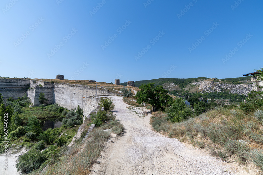 The Inkerman limestone quarry. The historic site in Crimea