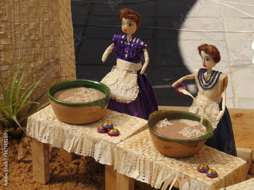 Traditional Mexican little hey figurines photo