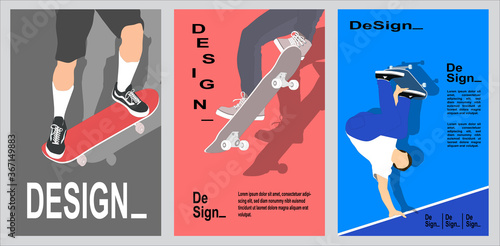 skateboard illustration design. perfect use for posters, backgrounds, etc.