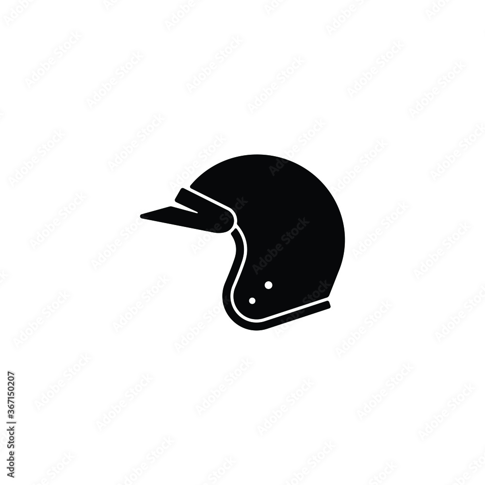 Fototapeta premium Motorcycle helmet icon isolated on white background