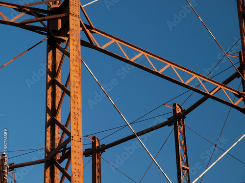 Εκτύπωση καμβά A closeup of the now demolished gas holder at Branksome, Poole, UK