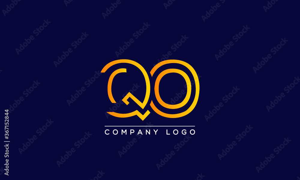 Creative letters QO or OQ Logo Design Vector Template. Initial Letters QO Logo Design	