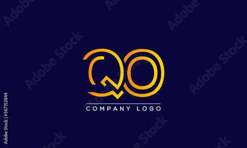 Creative letters QO or OQ Logo Design Vector Template. Initial Letters QO Logo Design 