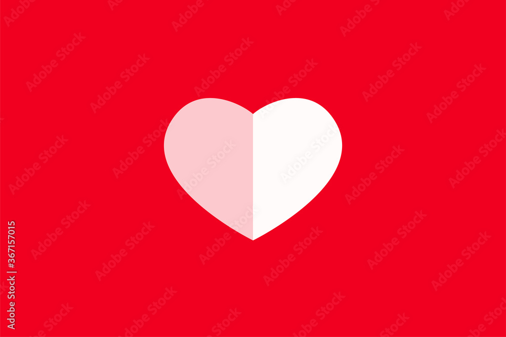 Heart love romance or valentine's day red vector icon Heart love romance or valentine's day red vector icon
