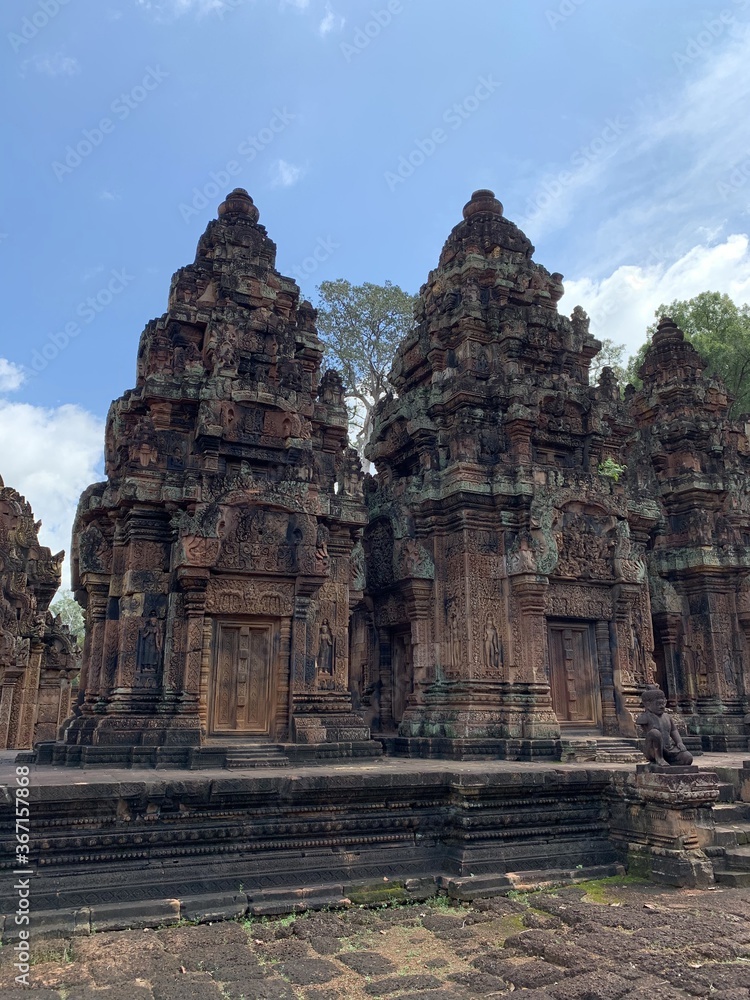Naklejka premium Temple Banteay Srei à Angkor, Cambodge