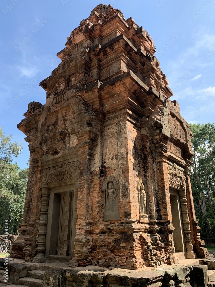 Temple à Angkor, Cambodge