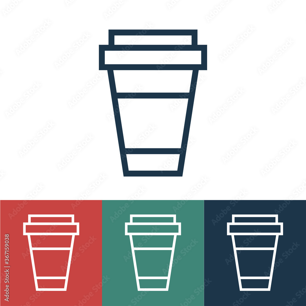 Linear vector icon with coffee Linear vector icon with coffee