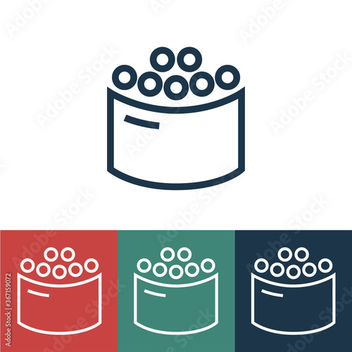 Linear vector icon with ikura