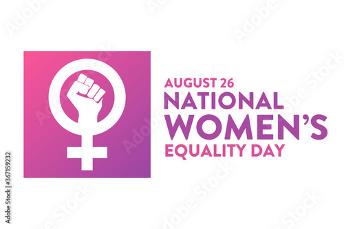 Women's Equality Day. August 26. Holiday concept. Template for background, banner, card, poster with text inscription. Vector EPS10 illustration.