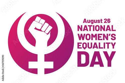 Women's Equality Day. August 26. Holiday concept. Template for background, banner, card, poster with text inscription. Vector EPS10 illustration.