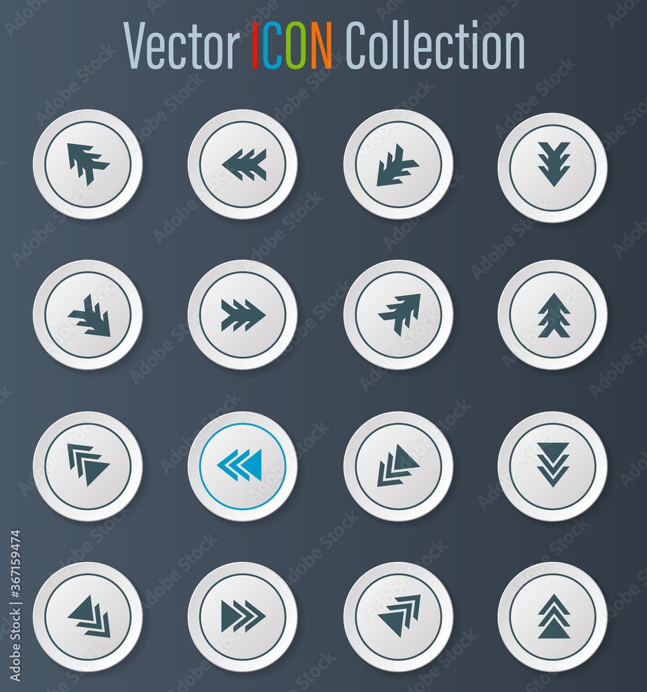 Arrows icons set Arrows icons set