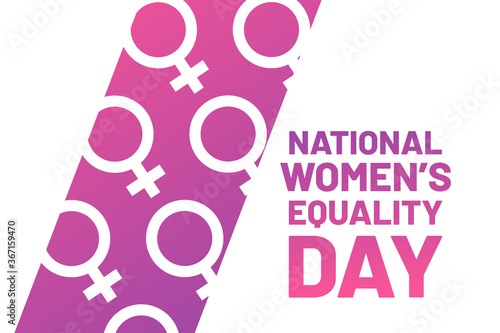 Women's Equality Day. August 26. Holiday concept. Template for background, banner, card, poster with text inscription. Vector EPS10 illustration.