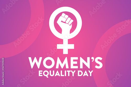 Women's Equality Day. August 26. Holiday concept. Template for background, banner, card, poster with text inscription. Vector EPS10 illustration.