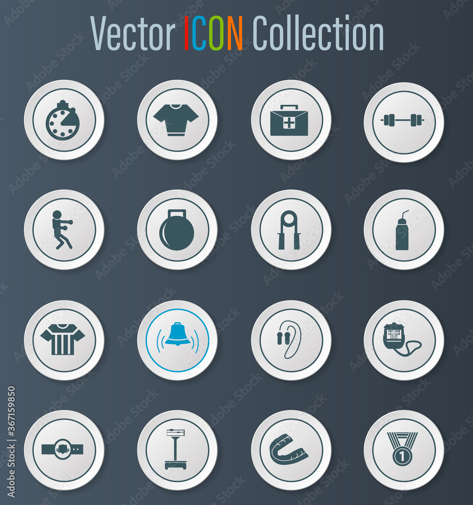 Boxing icon set Boxing icon set